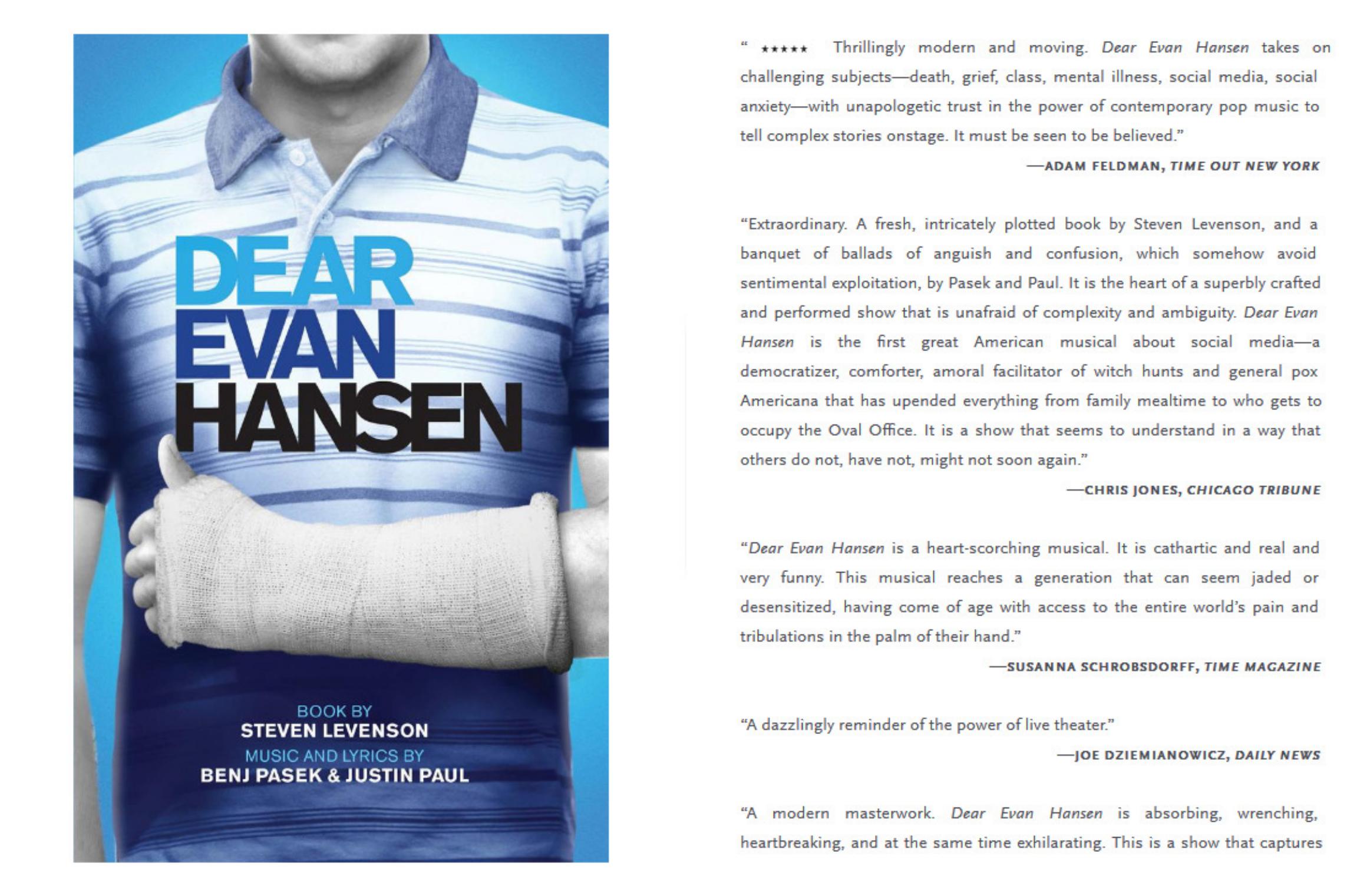 Output by Dear Evan Hansen (TCG Edition) (pdf)