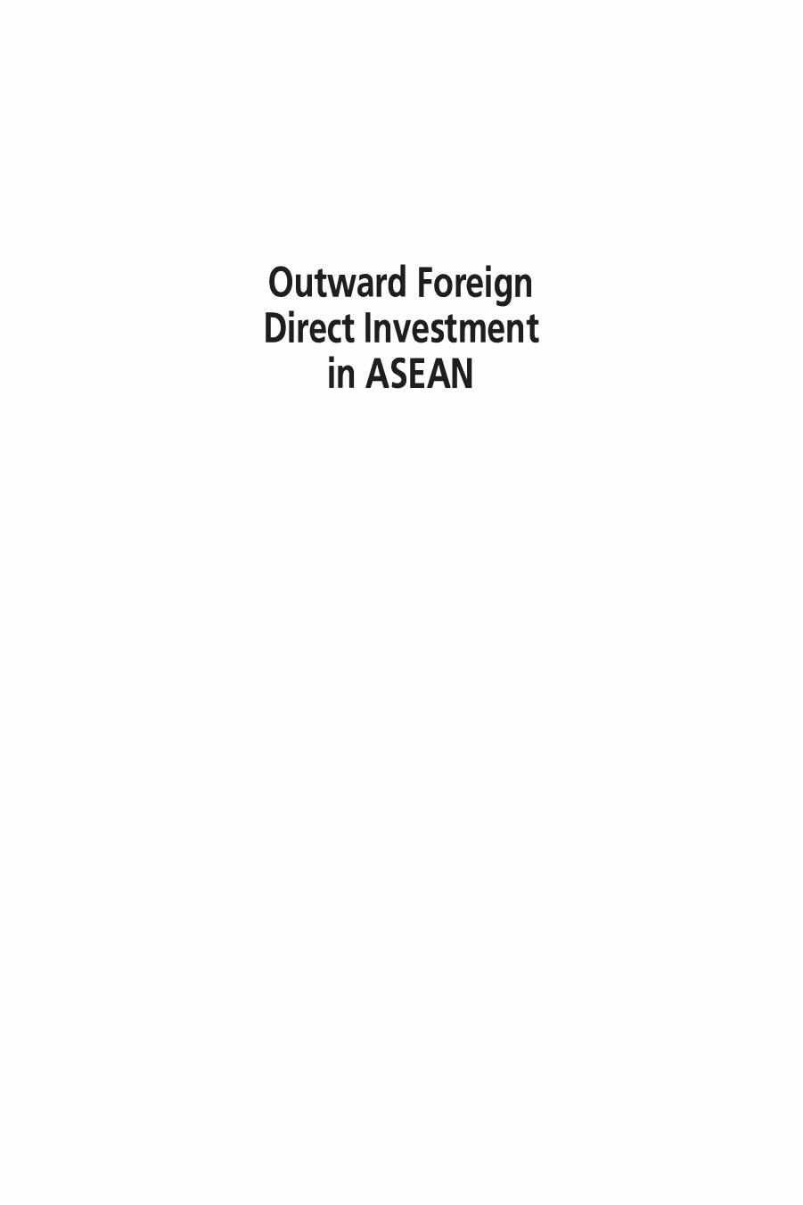 Outward Foreign Direct Investment in ASEAN by Unknow