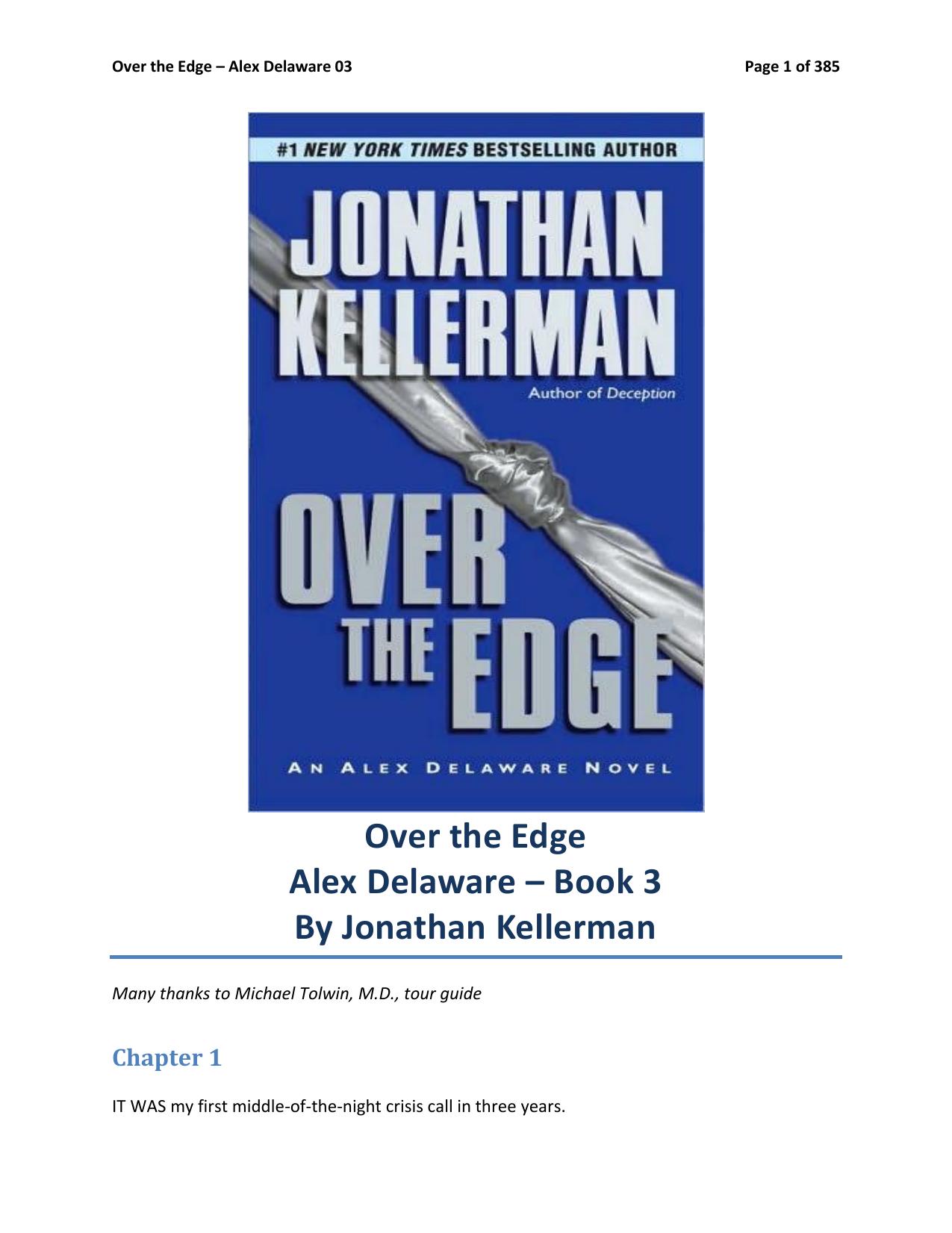 Over The Edge by Jonathan Kellerman