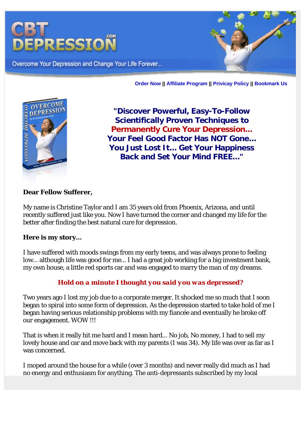 Overcome Your Depression Today And Change Your Life Forever... by Best of Kuszter's Collection