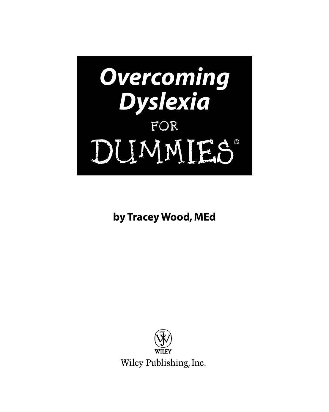 Overcoming Dyslexia for DUMmIES by Unknown