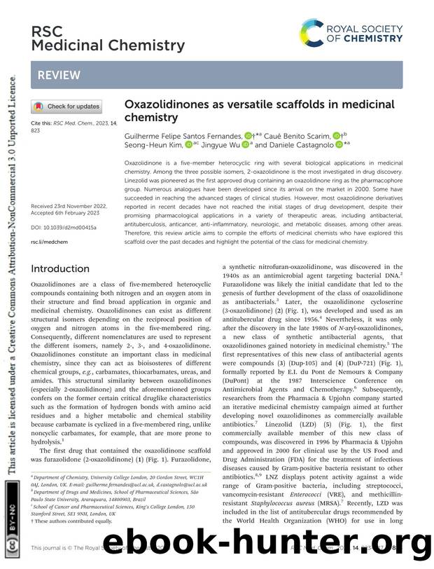 Oxazolidinones as versatile scaffolds in medicinal chemistry by unknow