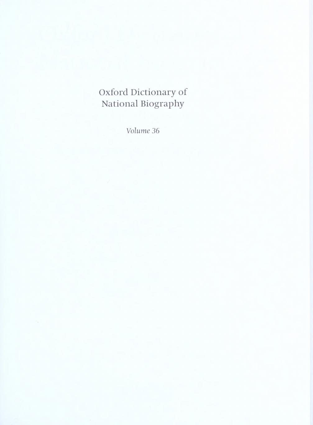 Oxford Dictionary of National Biography - volume 36 MacquarieâMartin by brian Harrison & H. C. G. Matthew