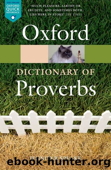 Oxford Dictionary of Proverbs by Jennifer Speake