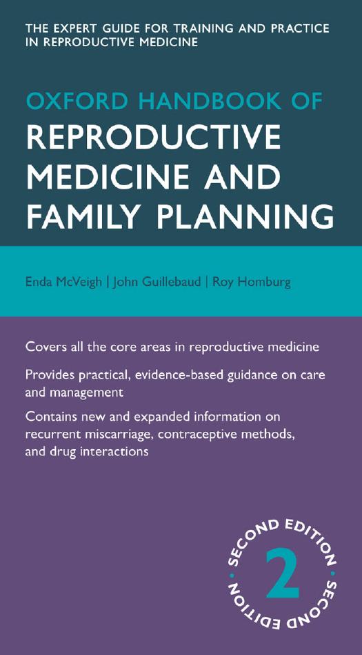 Oxford Handbook of Reproductive Medicine and Family Planning by Enda McVeigh John Guillebaud Roy Homburg