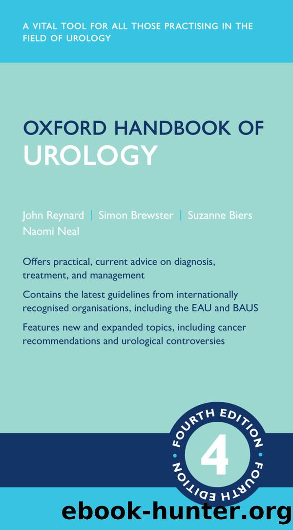 Oxford Handbook of Urology (9780191086236) by Reynard John; Brewster Simon F.; Biers Suzanne; Neal Naomi Laura