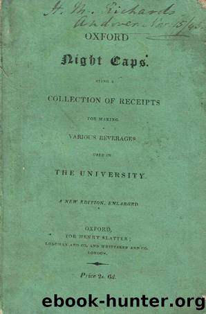 Oxford Night Caps by Richard Cook (1835) by Unknown