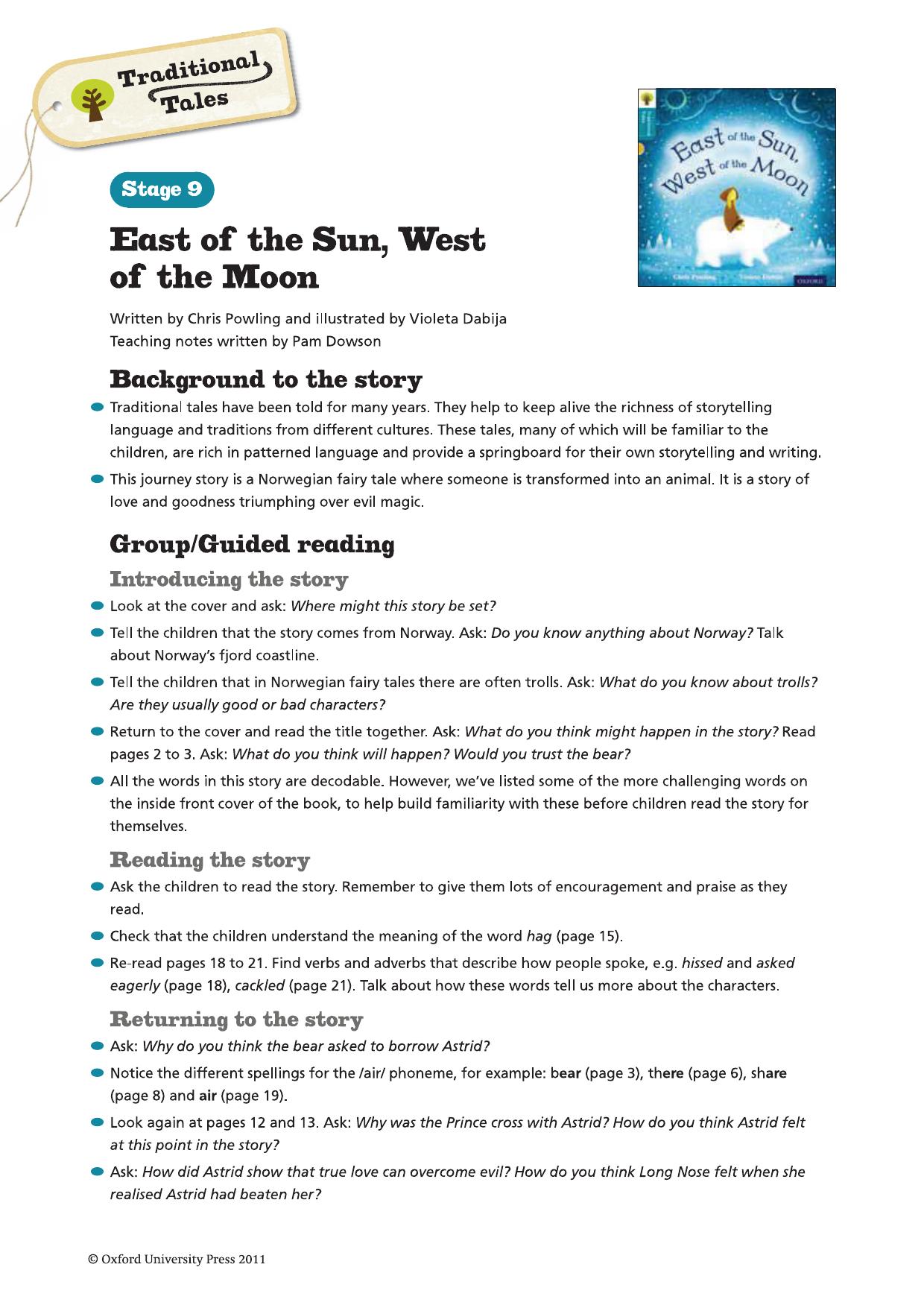 Oxford Reading Tree Traditional Tales: Level 9: East of the Sun, West of the Moon by Chris Powling Nikki Gamble Pam Dowson Violeta Dabija
