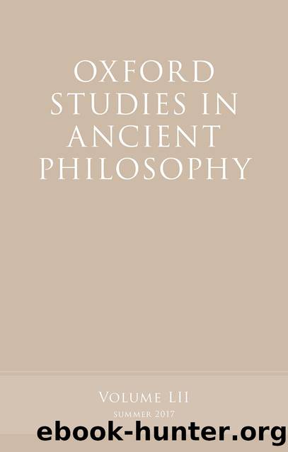 Oxford Studies in Ancient Philosophy, Volume 52 by Victor Caston;