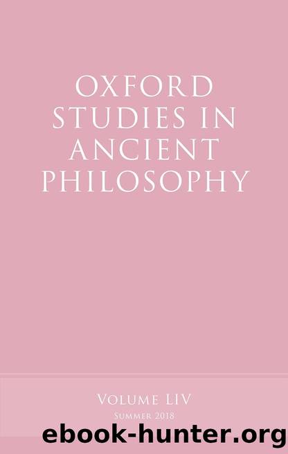 Oxford Studies in Ancient Philosophy, Volume 54 by Victor Caston;