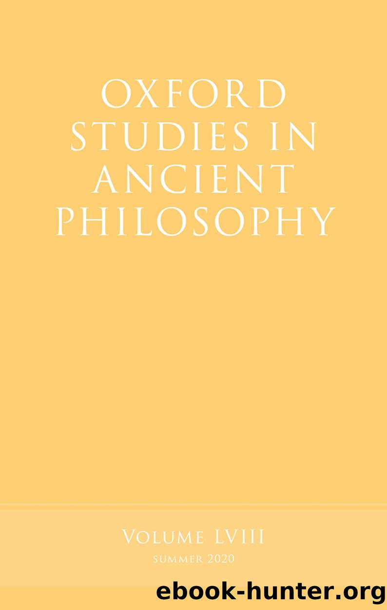 Oxford Studies in Ancient Philosophy, Volume 58 by Victor Caston;