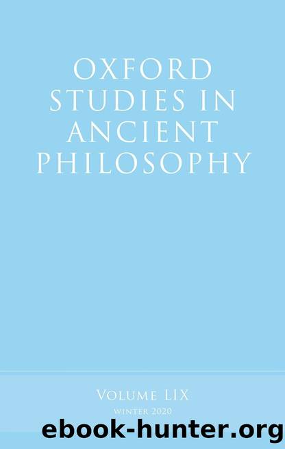 Oxford Studies in Ancient Philosophy, Volume 59 by Victor Caston;