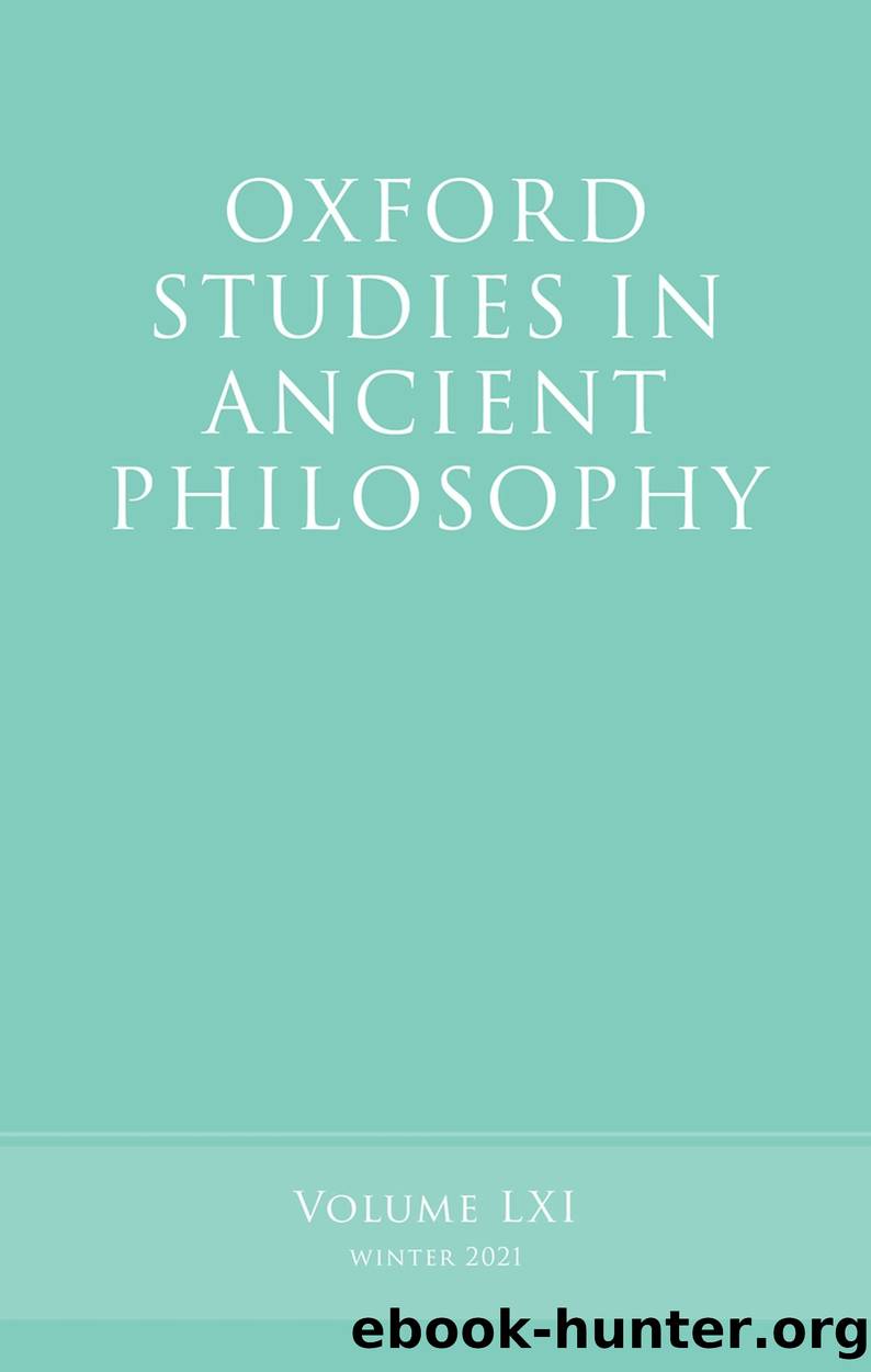 Oxford Studies in Ancient Philosophy, Volume 61 by Victor Caston;