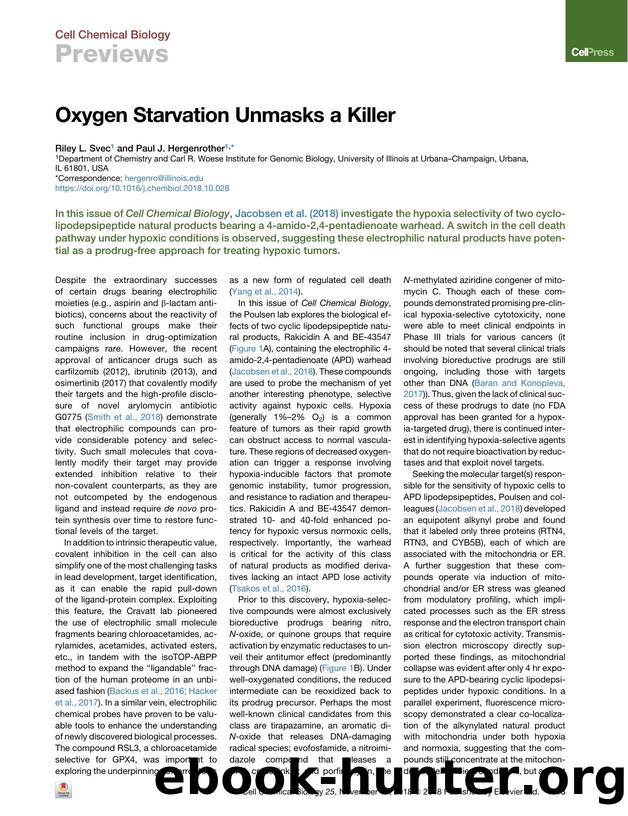 Oxygen Starvation Unmasks a Killer by Riley L. Svec & Paul J. Hergenrother