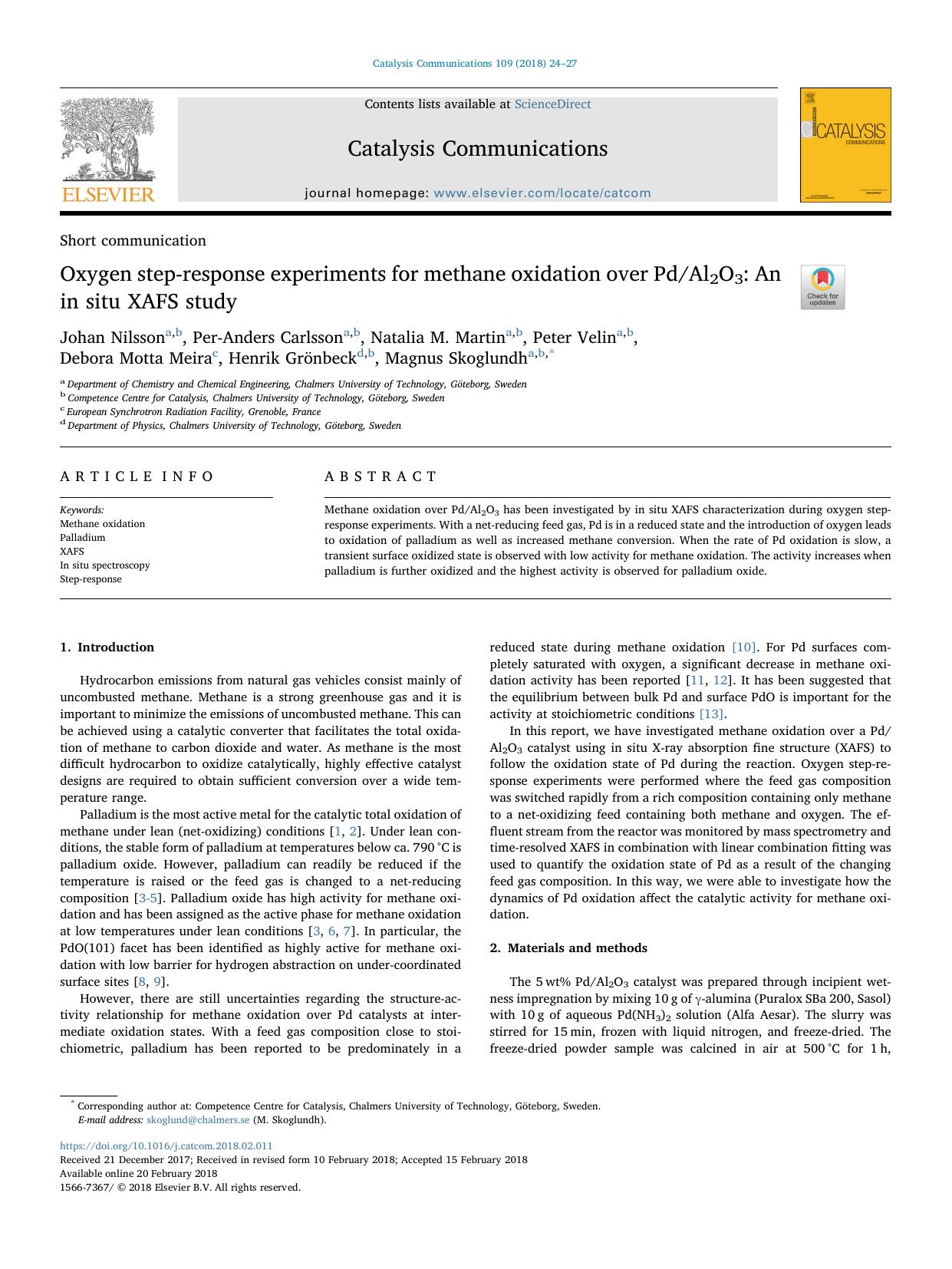 Oxygen step-response experiments for methane oxidation over PdAl2O3_ An in situ XAFS study by unknow