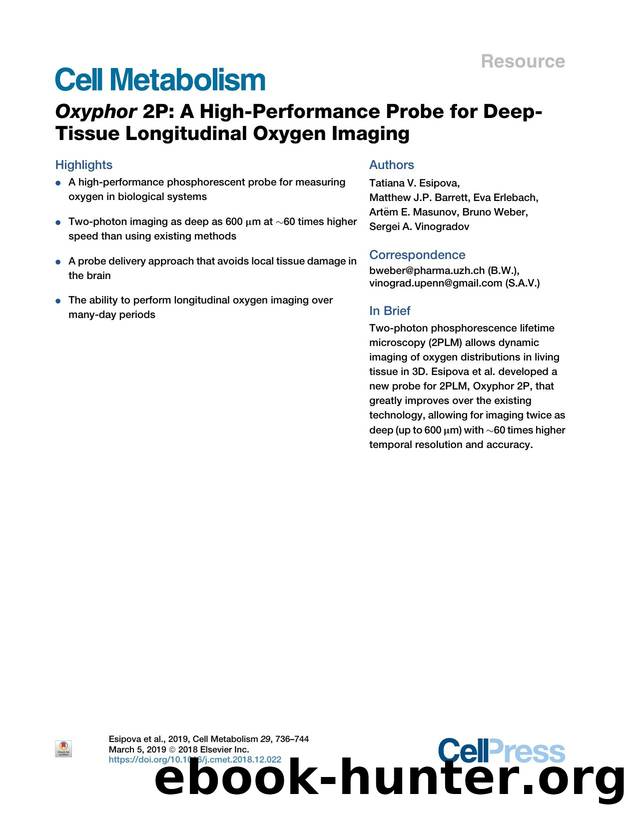 Oxyphor 2P: A High-Performance Probe for Deep-Tissue Longitudinal Oxygen Imaging by unknow