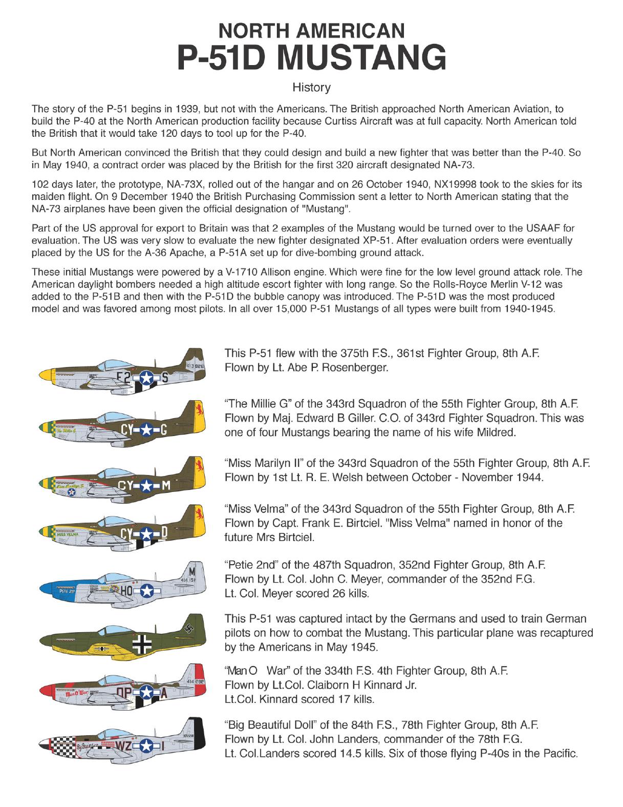 P-51 History by Unknown