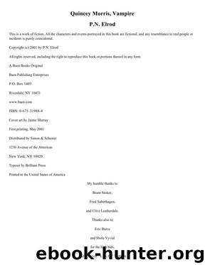 P.N. Elrod-Quincey Morris, Vampire by Unknown