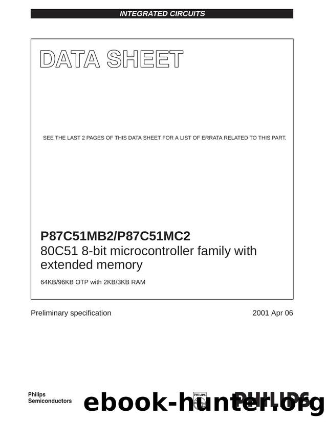 P87C51MB2P87C51MC2  80C51 8-bit microcontroller family with extended memory by Philips Semiconductors