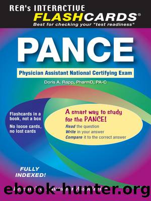 PANCE (Physician Assistant Nat. Cert Exam) Flashcard Book by Rapp Doris;