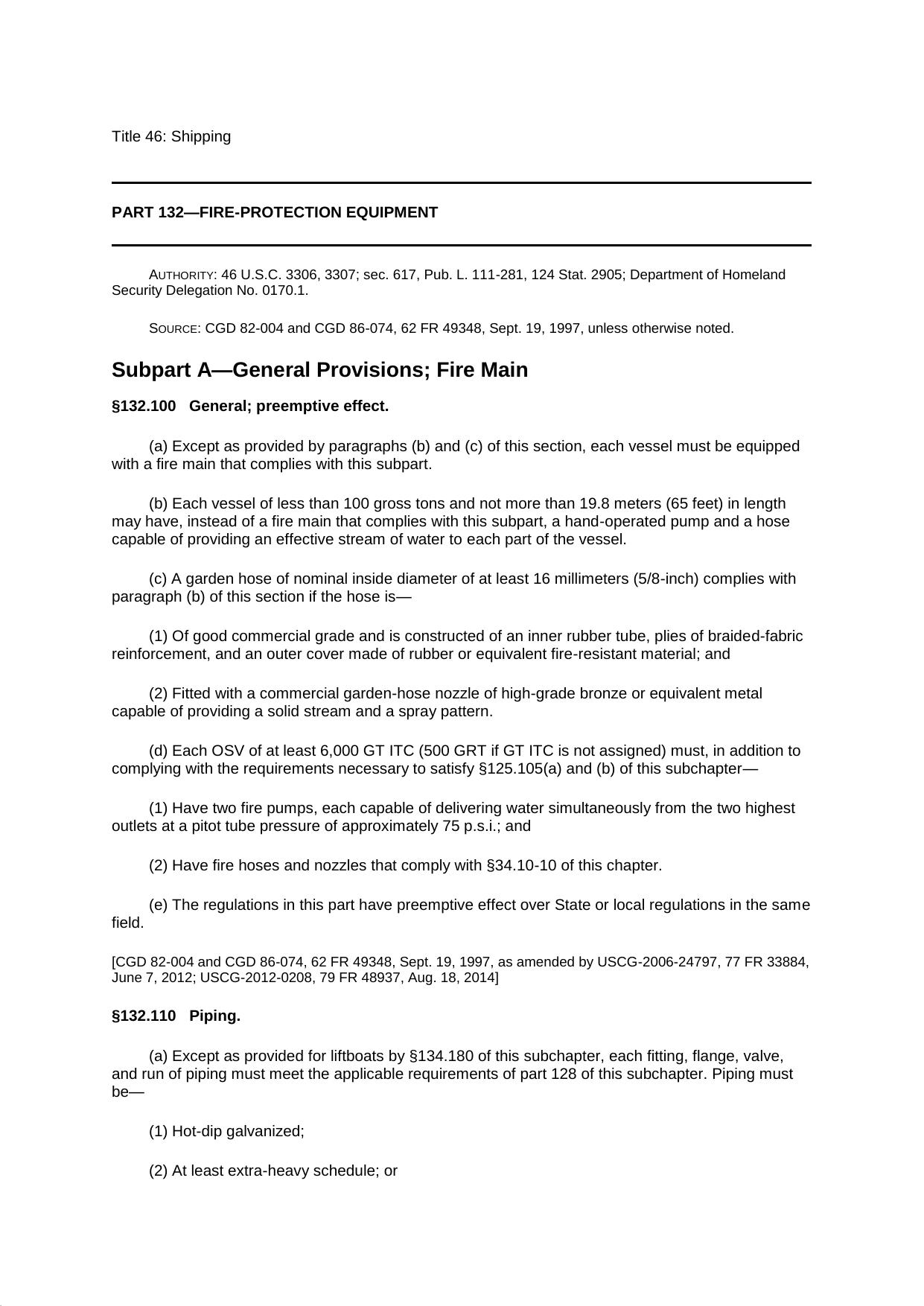 PART 132âFIRE-PROTECTION EQUIPMENT by Judith Guy2