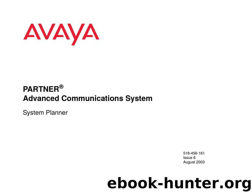 PARTNER Advanced Communications System System Planner by Unknown