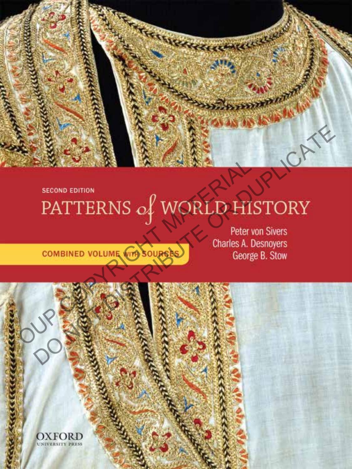 PATTERNS of WORLD HISTORY: WITH SOURCES, SECOND EDITION by Peter von Sivers