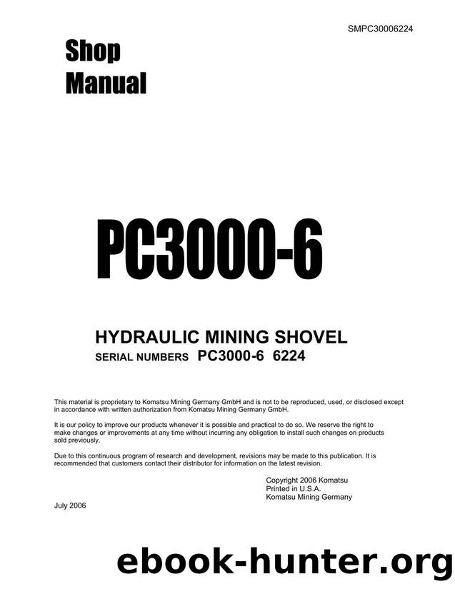 PC3000-6 SN 6224 Hydraulic Mining Shovel by Komatsu Mining Germany
