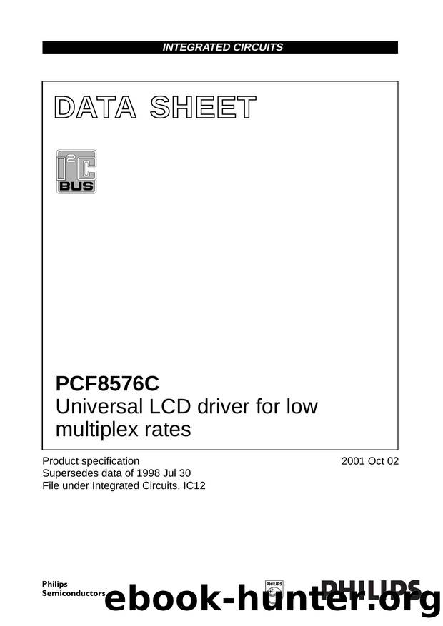 PCF8576C_7 Universal LCD driver for low multiplex rates by Philips Semiconductors