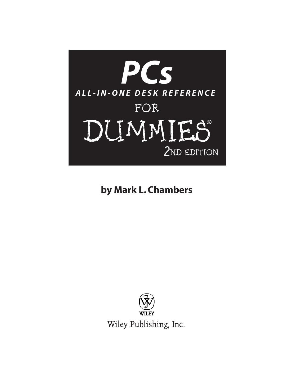 PCs All-In-One Desk Reference for DUMmIES 2nd by Unknown