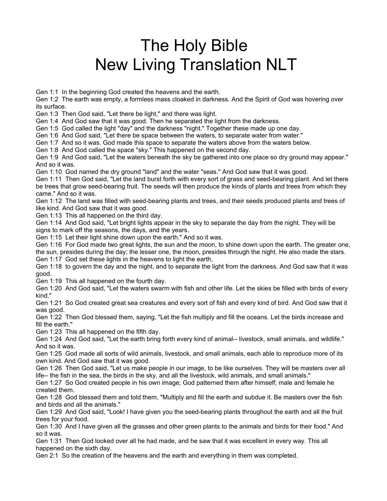 PDF Bible New Living Translation NLT by Unknown