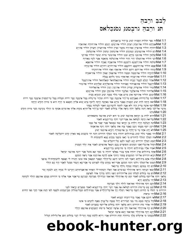 PDF Bible Salkinson Ginsburg Hebrew NT by Unknown