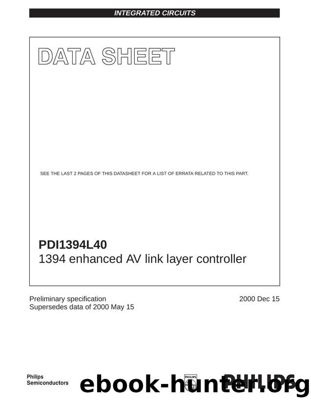 PDI1394L40 1394 enhanced AV link layer controller by Philips Semiconductors