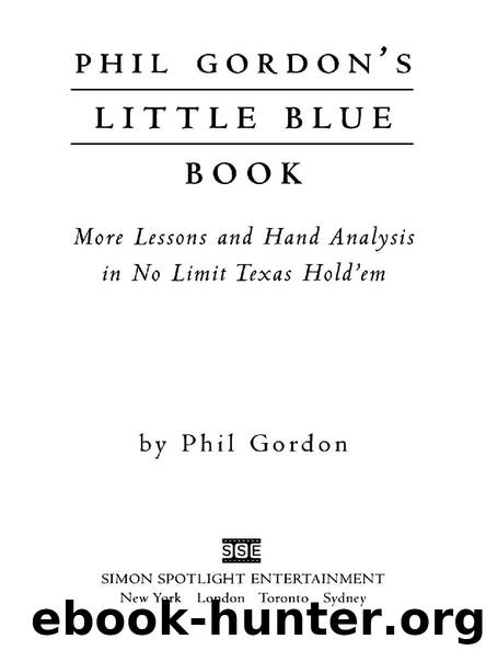 PHIL GORDON’S LITTLE BLUE BOOK by Phil Gordon