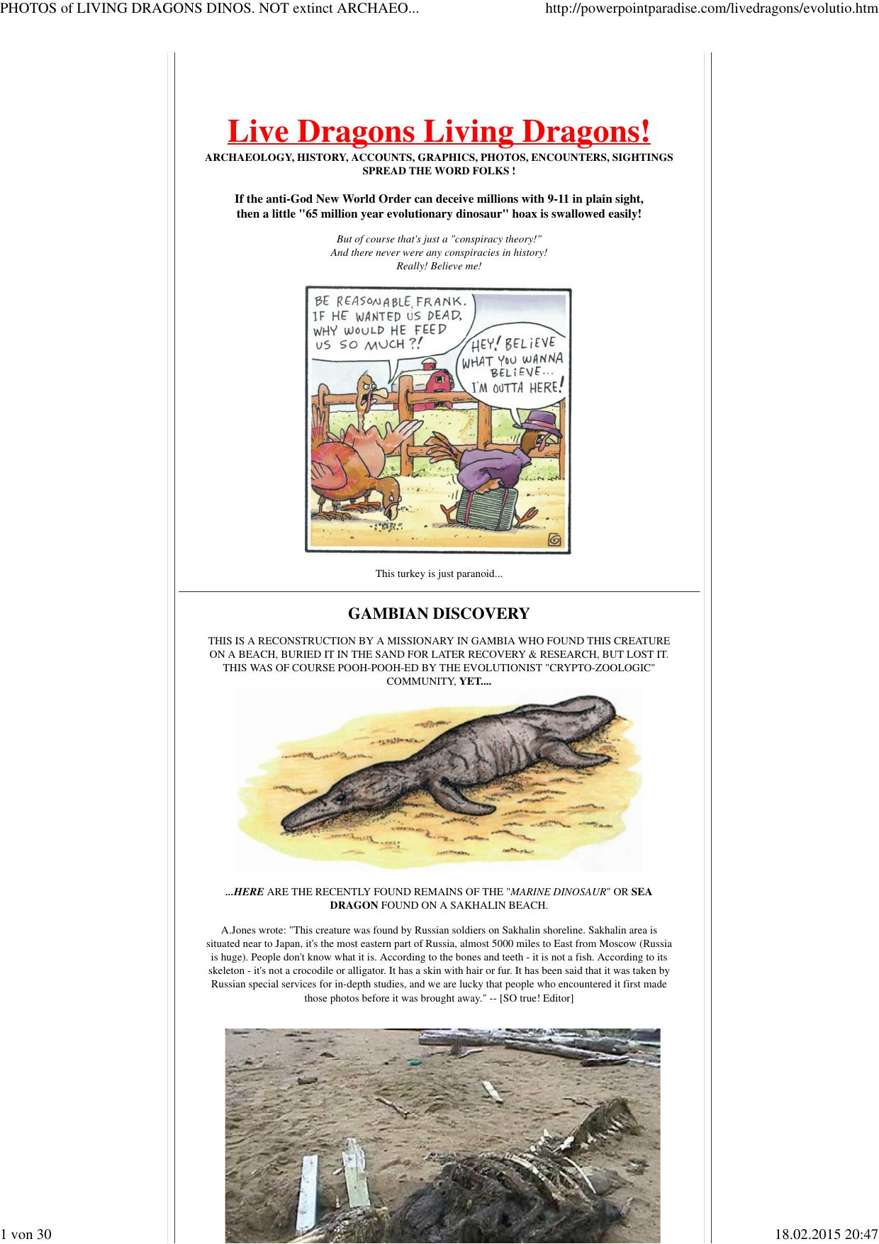 PHOTOS of LIVING DRAGONS DINOS. NOT extinct ARCHAEOLOGY, HISTORY, ACCOUNTS, GRAPHICS, PHOTOS, ENCOUNTERS, SIGHTINGS by Andi