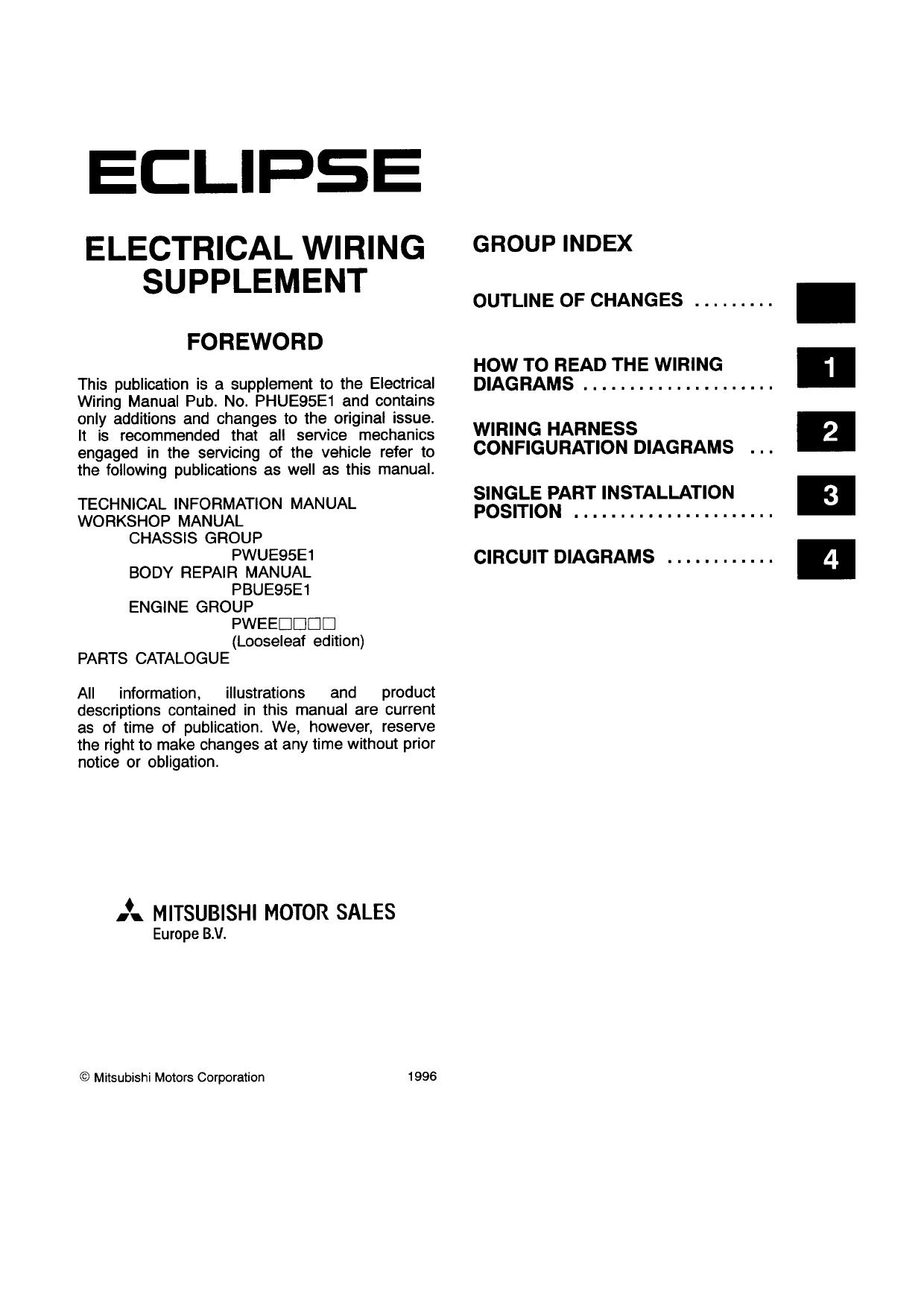 PHUE95E1-A ECLIPSE 97 ELECTRICAL WIRING by Anna
