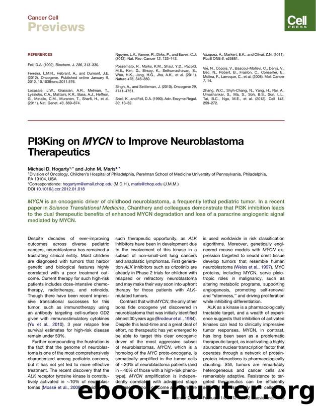 PI3King on MYCN to Improve Neuroblastoma Therapeutics by Michael D. Hogarty & and John M. Maris
