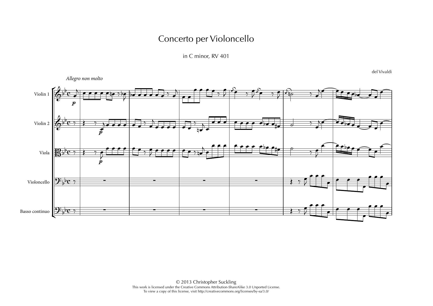 PMLP431310-Vivaldi RV 401 Full Score by Unknown