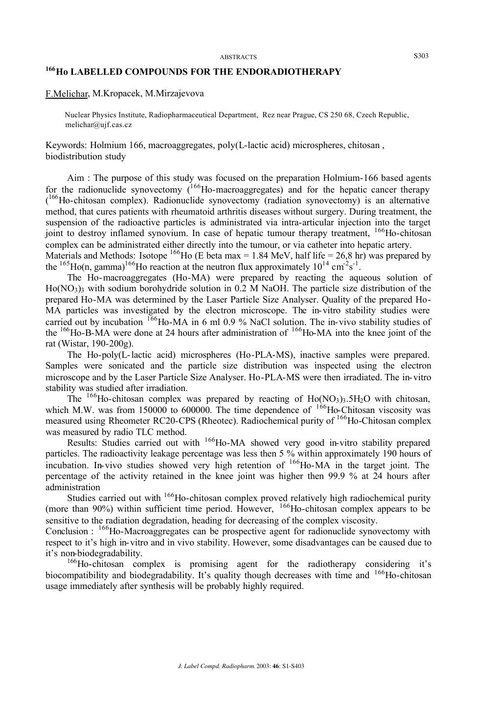 PO7 - Oncology Therapy-Chemistry and Pharmacology by kleis