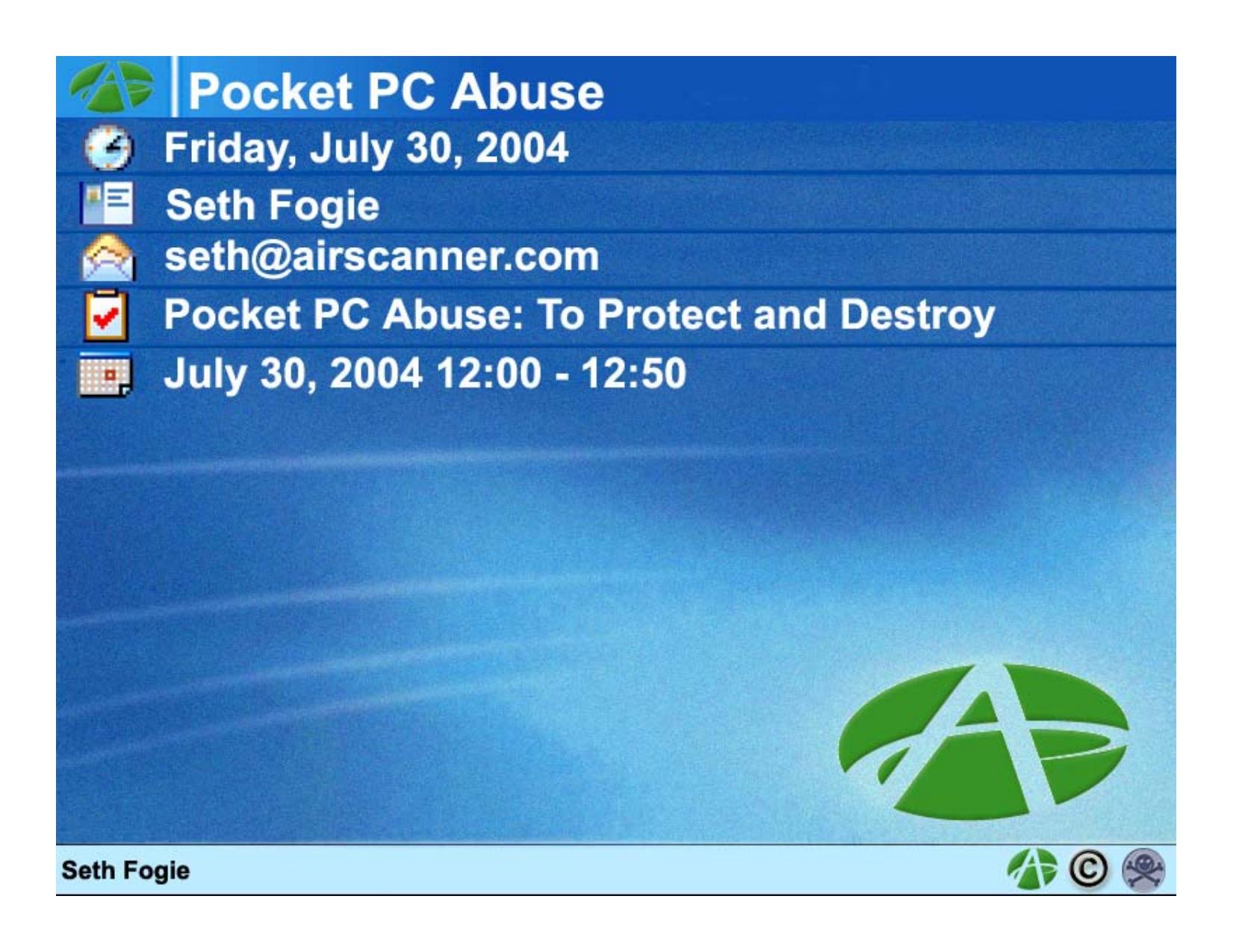 POCKET PC ABUSE by SETH FOGIE