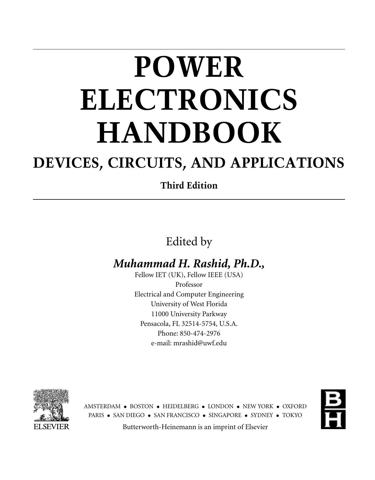 POWER ELECTRONICS HANDBOOK by Power Electronics Handbook-Butterworth-Heinemann (2010)