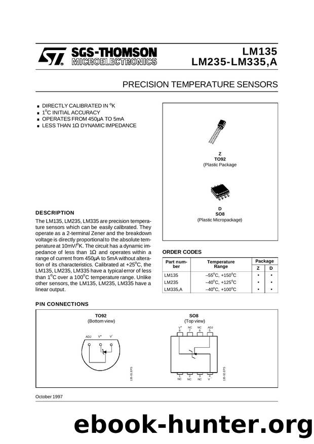 PRECISION TEMPERATURE SENSORS by STMicroelectronics