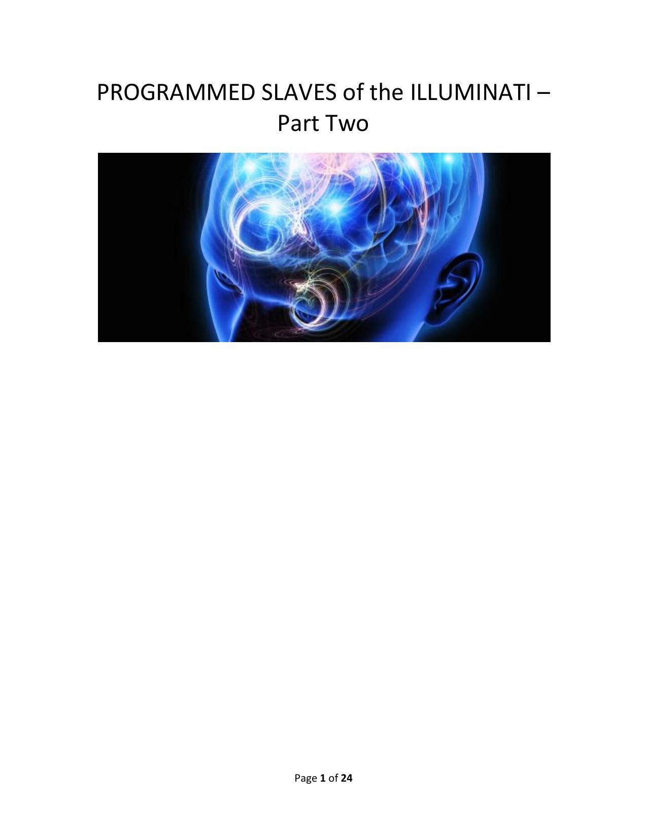 PROGRAMMED SLAVES of the ILLUMINATI Part Two by Cherie Beltram
