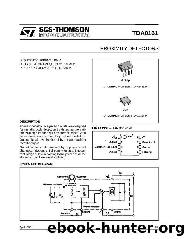 PROXIMITY DETECTORS by SGS-THOMSON Microelectronics
