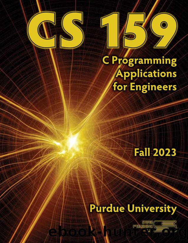 PURD CS 159 C Programming for Engineers, Fall 2023 by William Crum