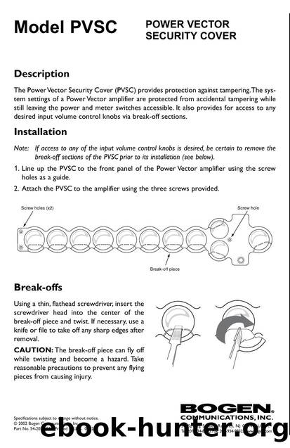 PVSC Manual- Power Vector Security Cover by Brian Maher