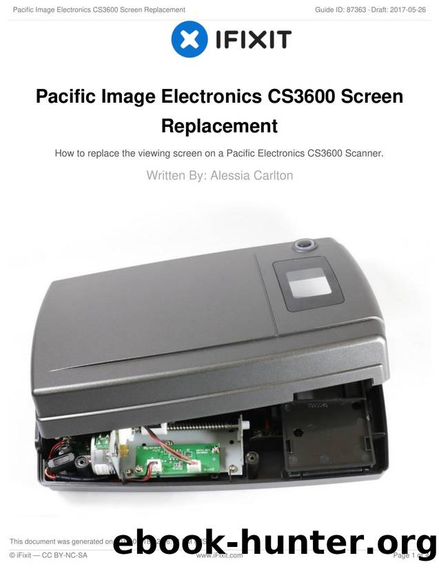 Pacific Image Electronics CS3600 Screen Replacement by Unknown
