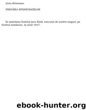 Padurea spanzuratilor by Liviu Rebreanu