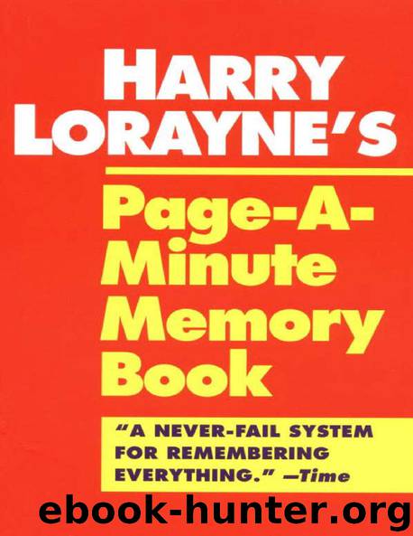 Page-A-Minute Memory Book by Harry Lorayne