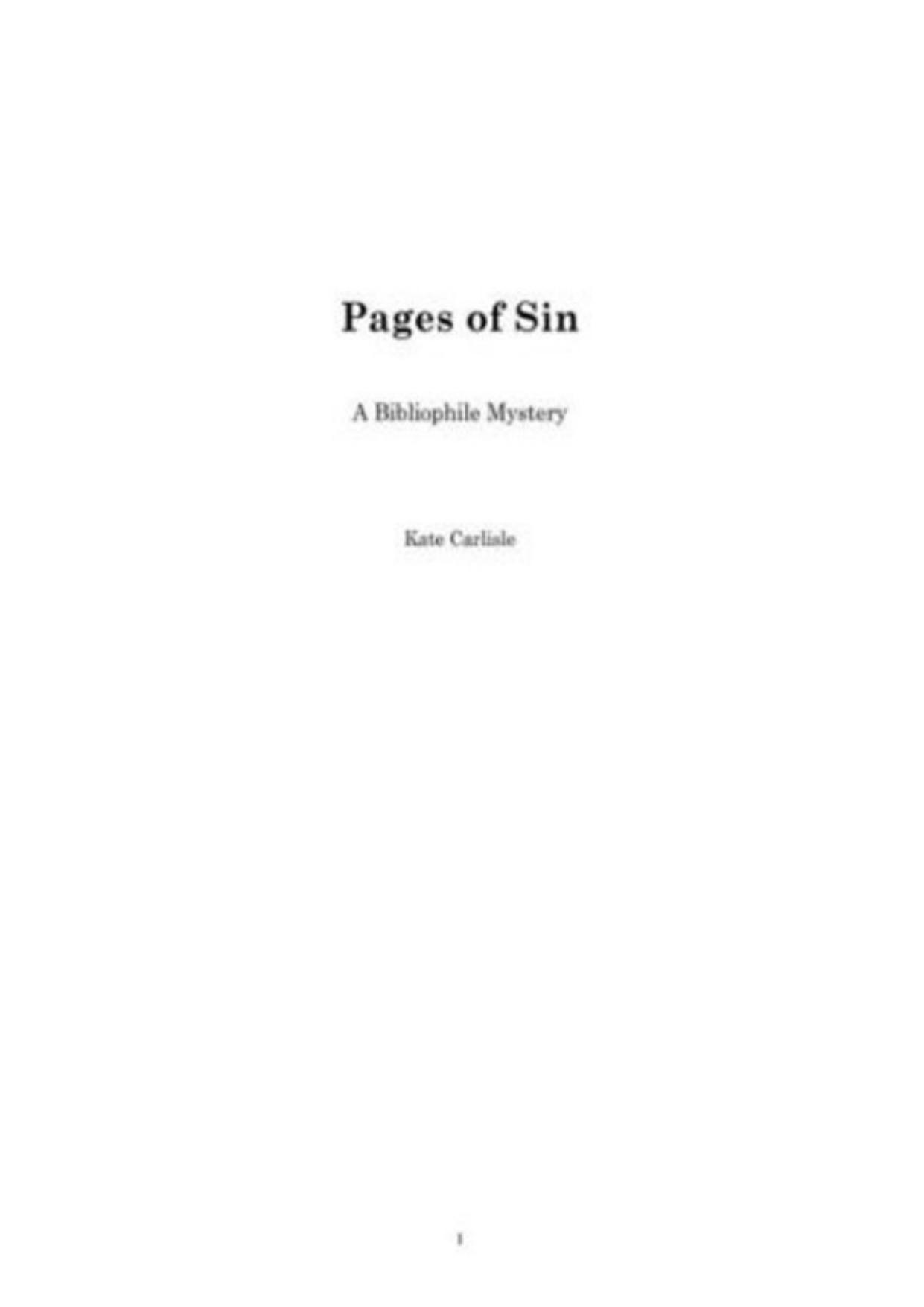 Pages of Sin by Kate Carlisle